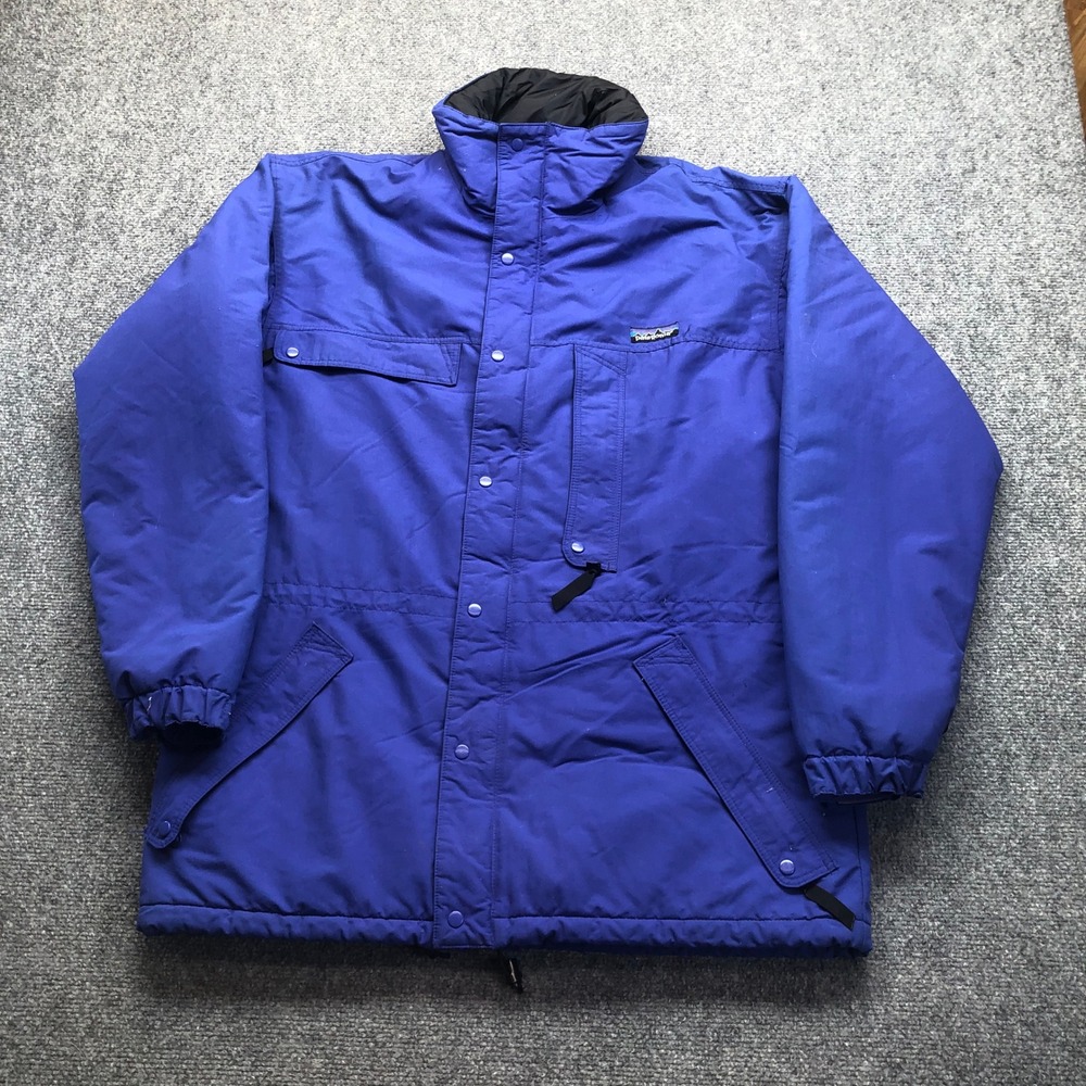 Patagonia Vintage 90S Insulated Parka Jacket Mens Medium Blue Heavy Winter Coat